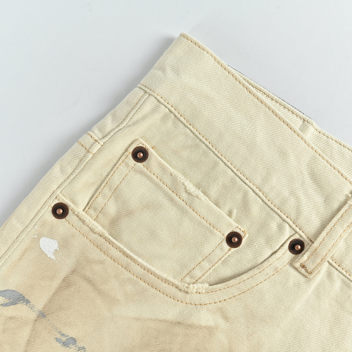 Acne Studios Ink-Splash Vintage Washed Straight-Leg Denim Jeans – Unisex HH5800716