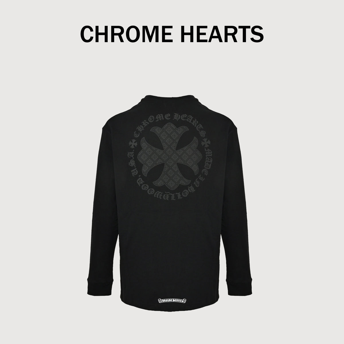 Chrome Hearts CH Circular Cross Medallion Print Long-Sleeve – Black – Unisex SY3600905-MEDALLION-BLK