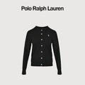 Ralph Lauren Polo Pony Embroidered Wool-Cotton Blend Crewneck Cardigan – Black – Women’s211971871-005