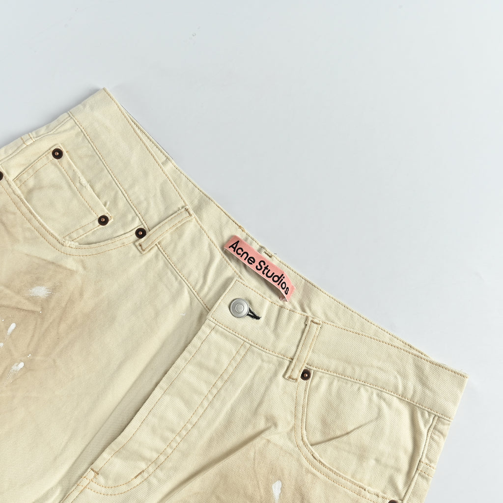 Acne Studios Ink-Splash Vintage Washed Straight-Leg Denim Jeans – Unisex HH5800716