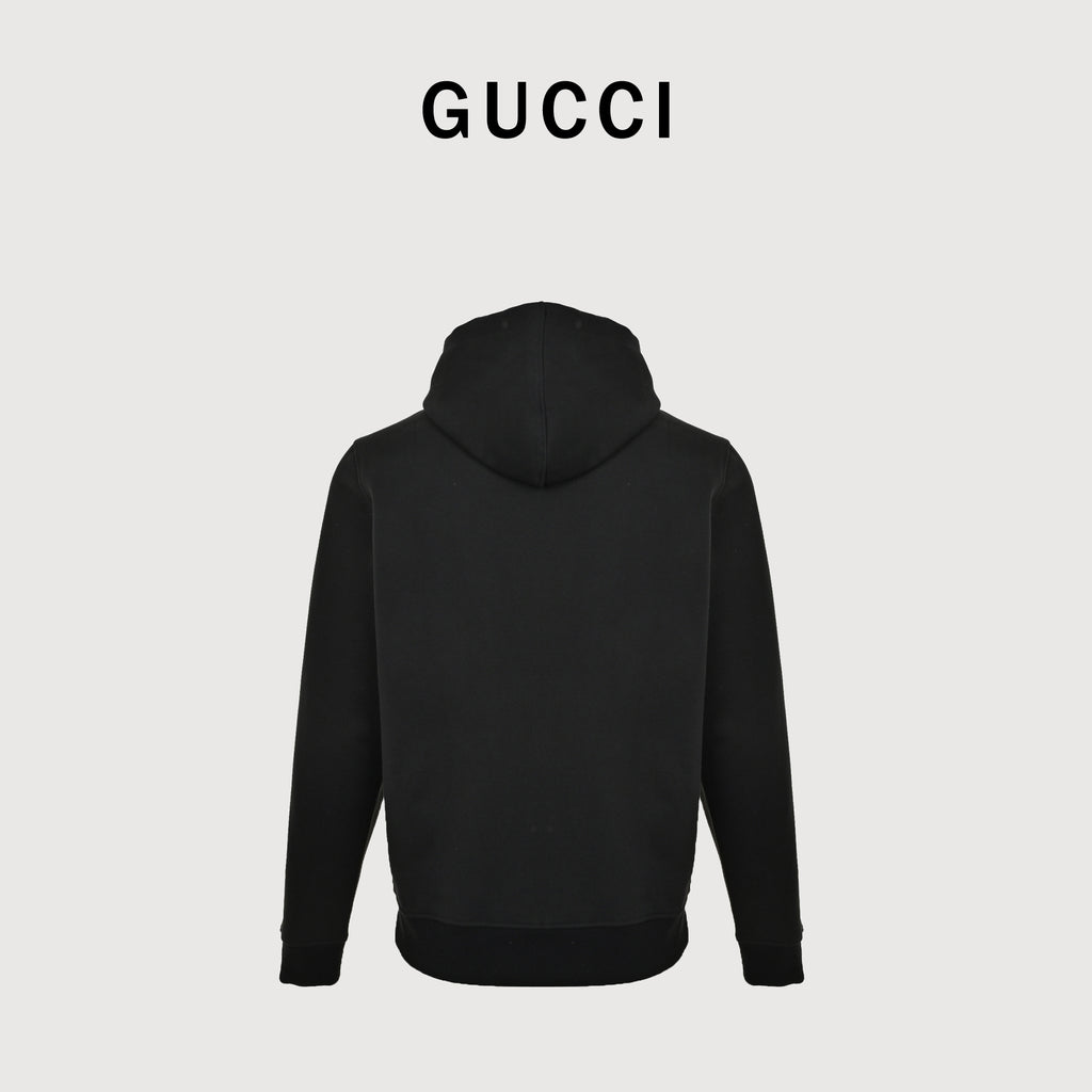 Gucci FW26 3D Double-G Embroidery Pullover Hoodie – Black – Unisex753595-XJFV9-1043