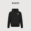 Gucci FW26 3D Double-G Embroidery Pullover Hoodie – Black – Unisex753595-XJFV9-1043