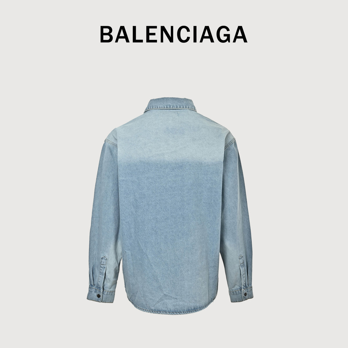 Balenciaga Light-Blue Washed Denim Overshirt – Unisex  R5200819