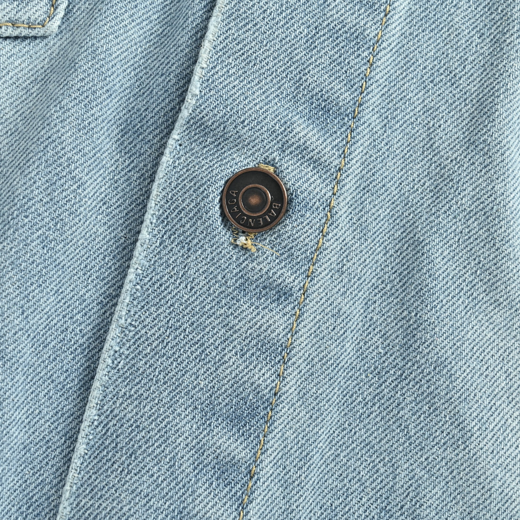 Balenciaga Light-Blue Washed Denim Overshirt – Unisex  R5200819