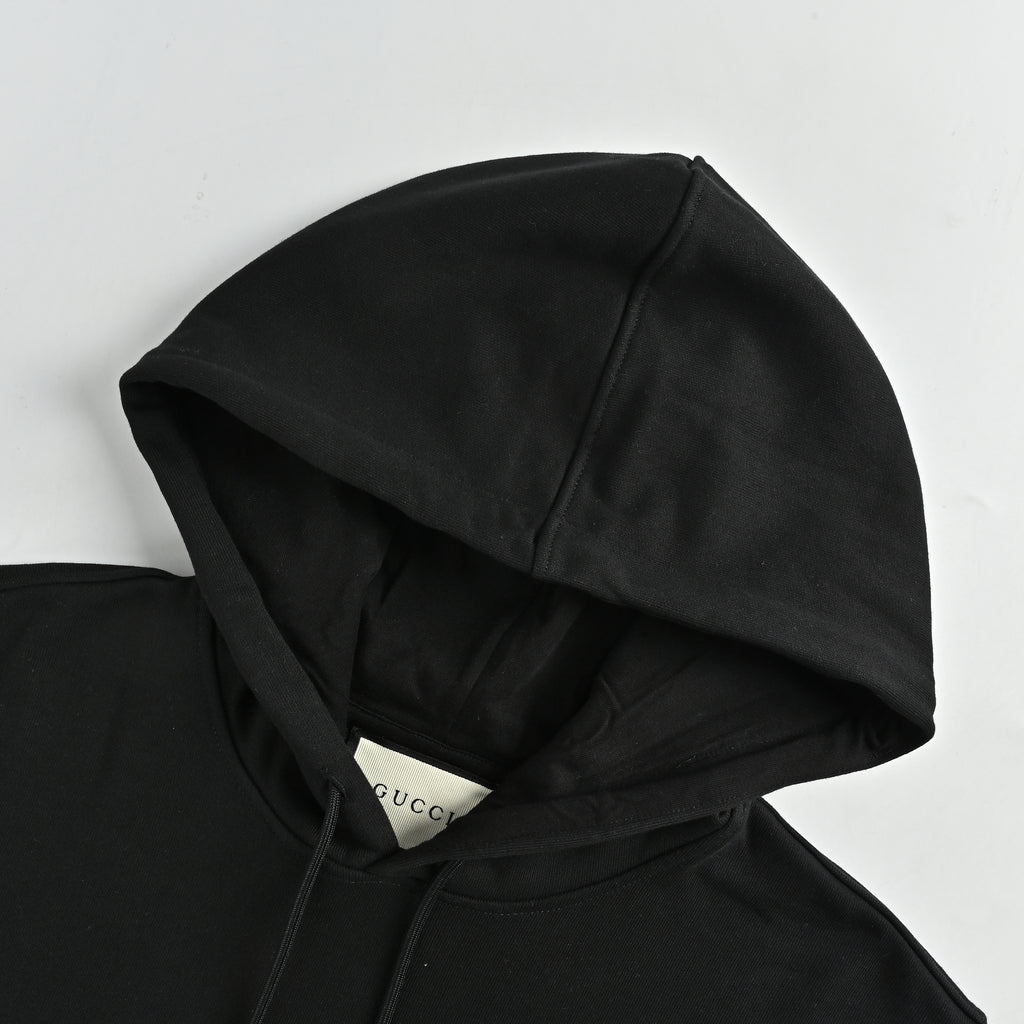 Gucci FW26 3D Double-G Embroidery Pullover Hoodie – Black – Unisex753595-XJFV9-1043