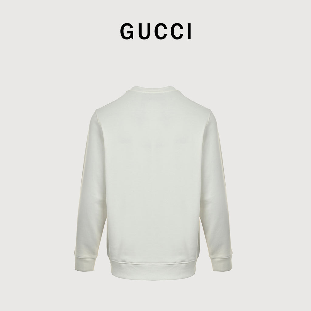 Gucci FW26 Retro Lettering Crewneck Sweatshirt – Off-White – Unisex804231-XJGV3-9214