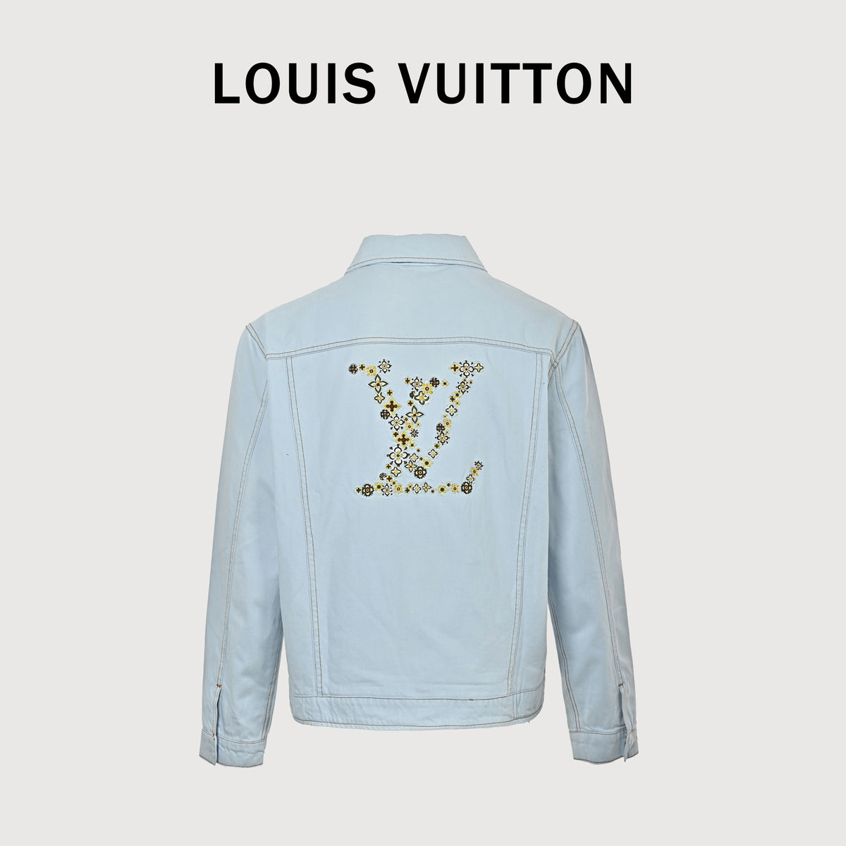 Louis Vuitton LV 26SS Blooming Floral Embroidery Denim Jacket – Sky Blue – Unisex HH7600905