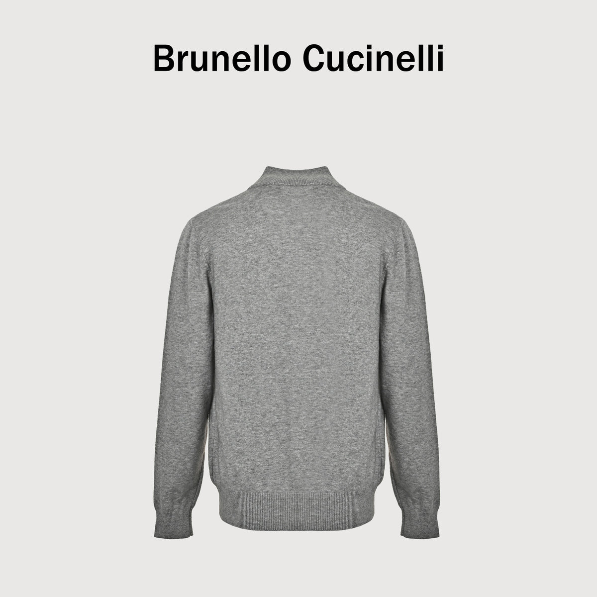 Brunello Cucinelli 100% Cashmere Dual Two-Way Zip Stand-Collar Cardigan – GreyM2200106-COW55