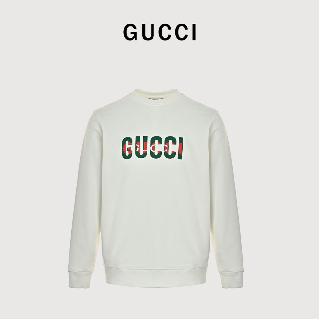 Gucci FW26 Retro Lettering Crewneck Sweatshirt – Off-White – Unisex804231-XJGV3-9214