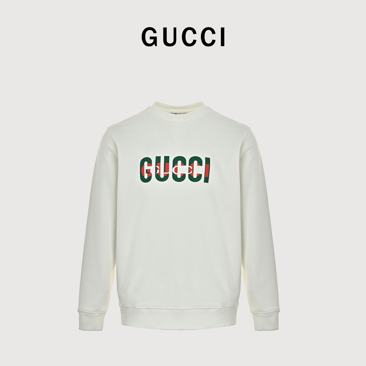 Gucci FW26 Retro Lettering Crewneck Sweatshirt – Off-White – Unisex804231-XJGV3-9214