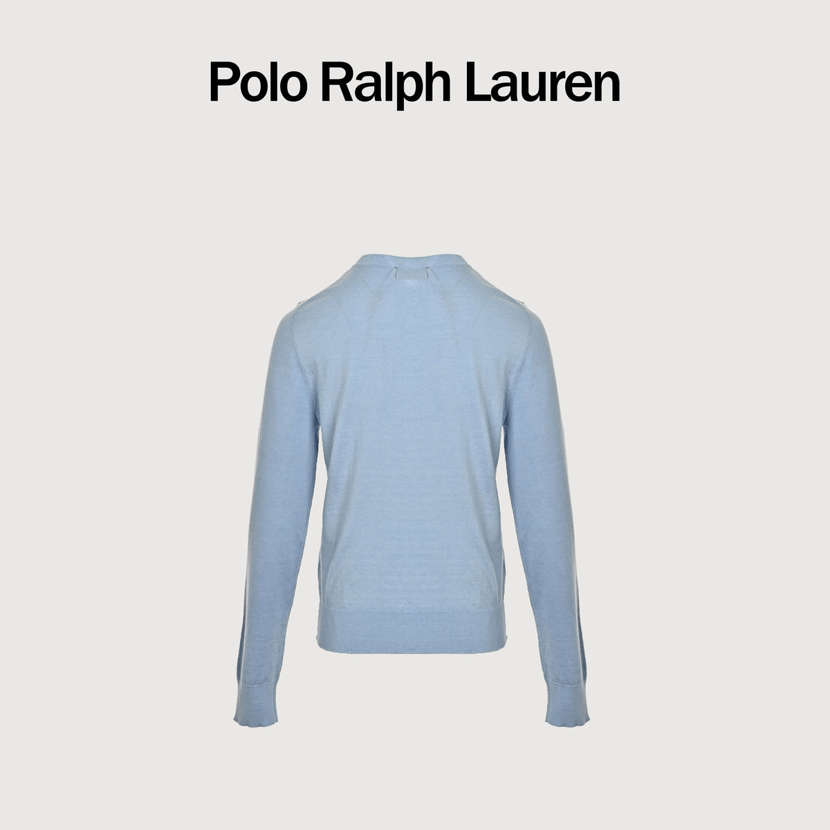 Ralph Lauren Polo Pony Embroidered Wool-Cotton Blend Crewneck Cardigan – Light Blue – Women’s211891672-004