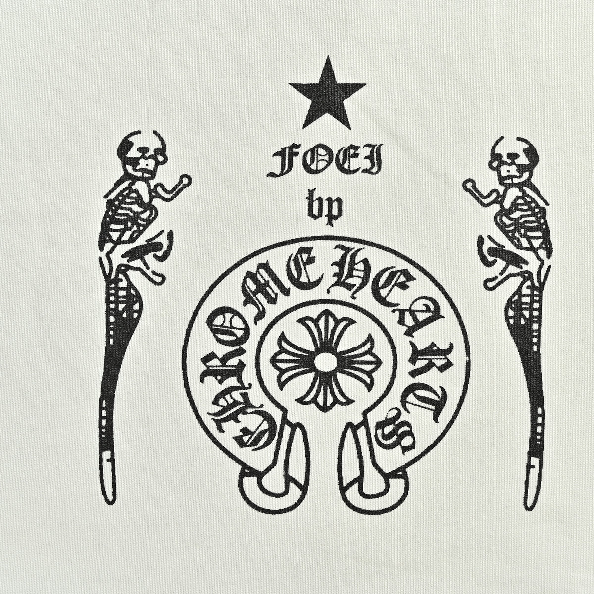 Chrome Hearts CH Skull Character Figure Print Long-Sleeve – White – Unisex  CW-326-150