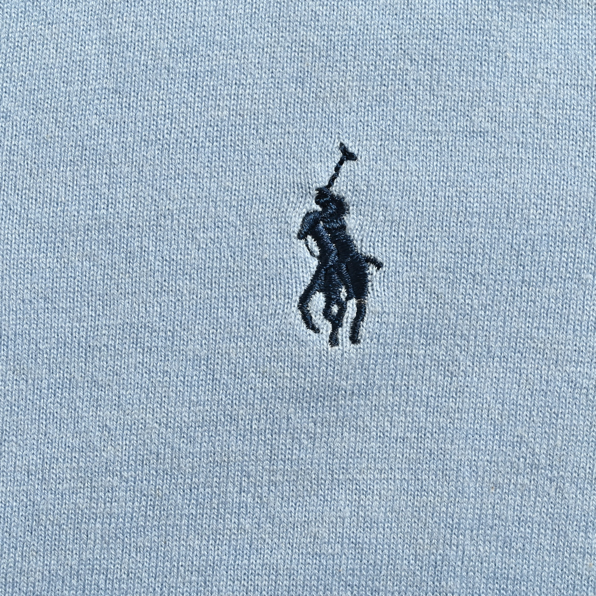 Ralph Lauren Polo Pony Embroidered Wool-Cotton Blend Crewneck Cardigan – Light Blue – Women’s211891672-004