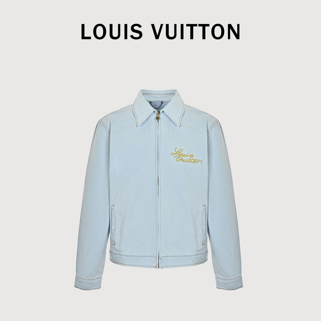 Louis Vuitton LV 26SS Blooming Floral Embroidery Denim Jacket – Sky Blue – Unisex HH7600905