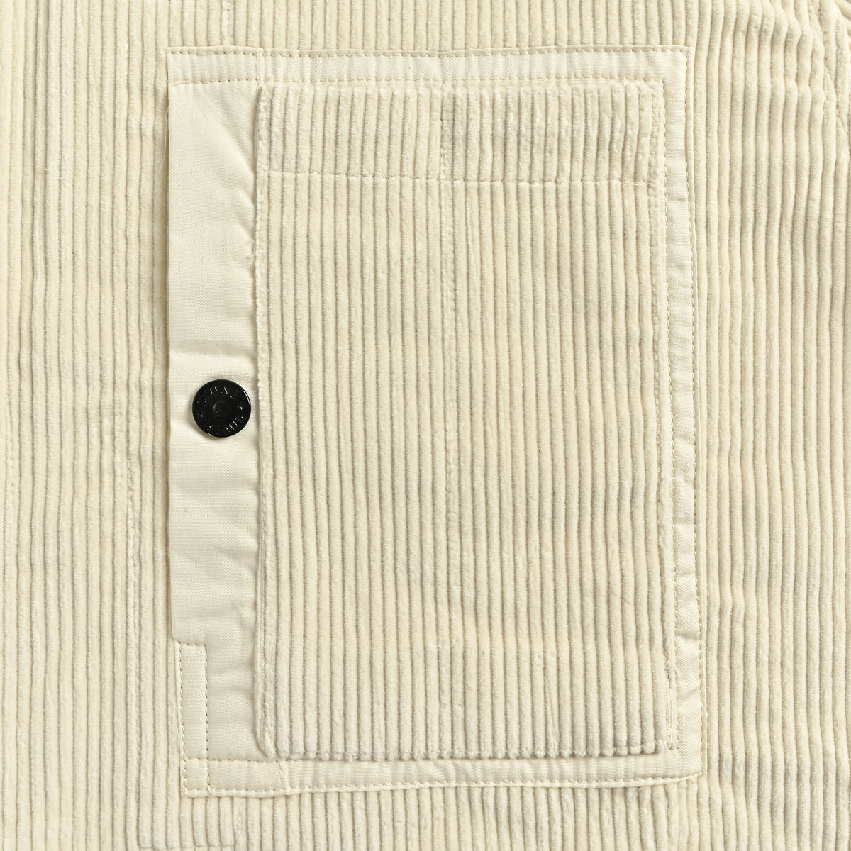Stone Island Sleeve Badge Chest-Pocket Corduroy Shirt-Jacket – Ecru – Unisex L2S151200016S0212V0093