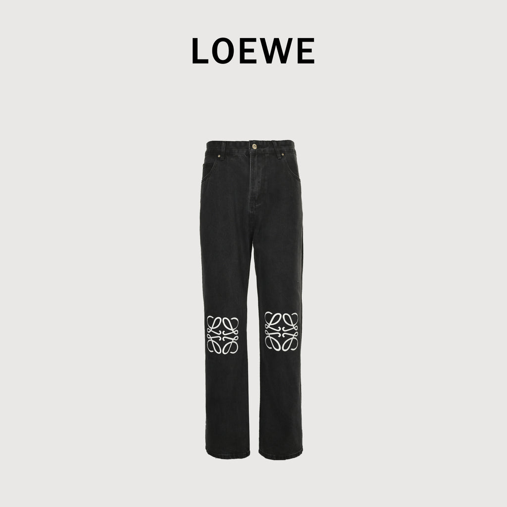 Loewe Anagram Japanese Selvedge Denim Jeans – Black – Unisex  R5200823-BLK