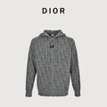 Dior 26SS Oblique Full-Coverage Jacquard Knit Zip Hoodie – Grey – Unisex 624G28A2E37-X8330
