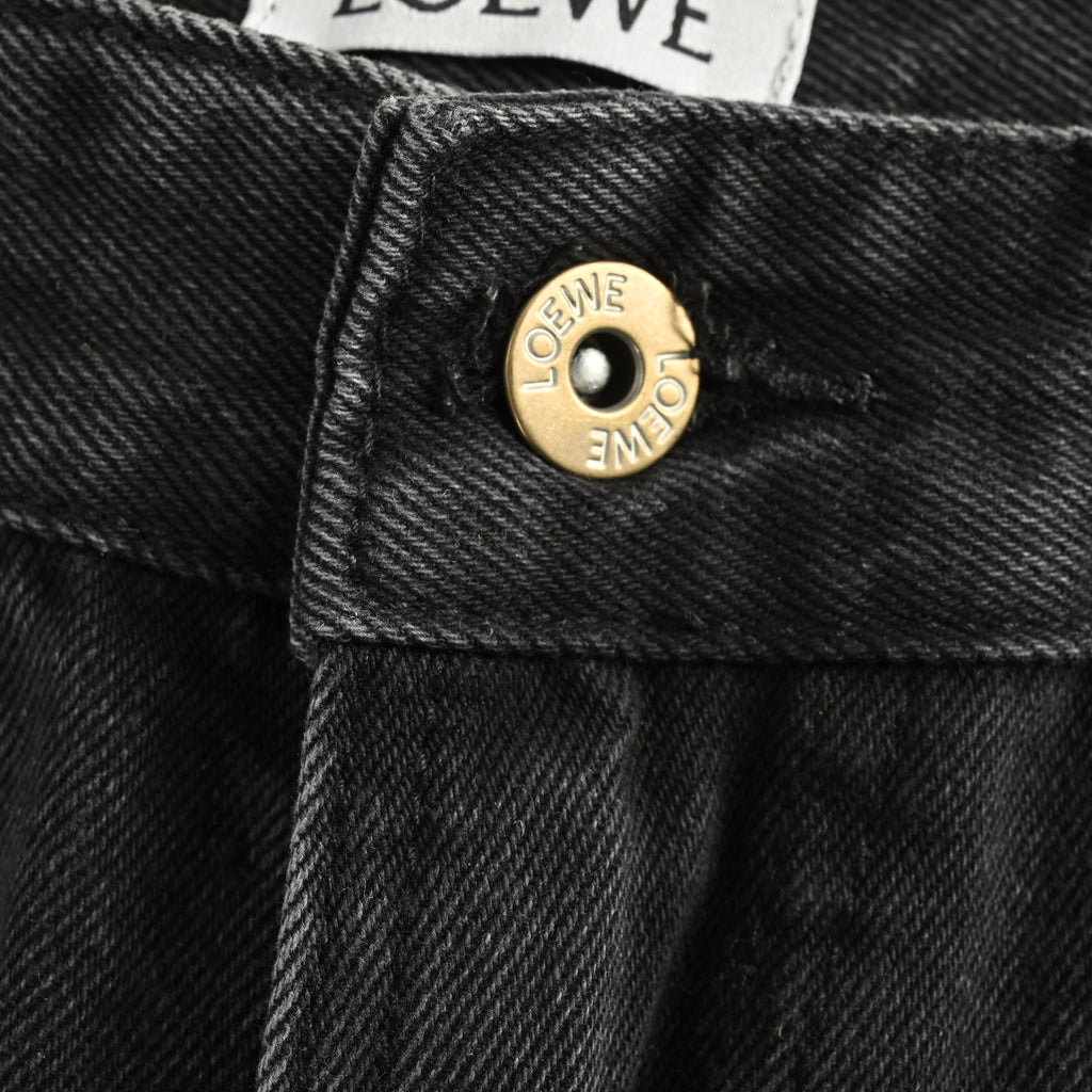Loewe Anagram Japanese Selvedge Denim Jeans – Black – Unisex  R5200823-BLK