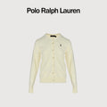 Ralph Lauren Polo Pony Embroidered Wool-Cotton Blend Crewneck Cardigan – Cream – Women’s 211891672-001