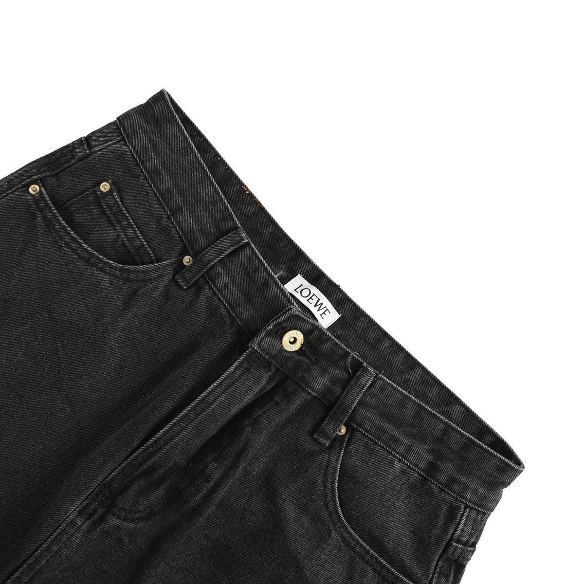Loewe Anagram Japanese Selvedge Denim Jeans – Black – Unisex  R5200823-BLK