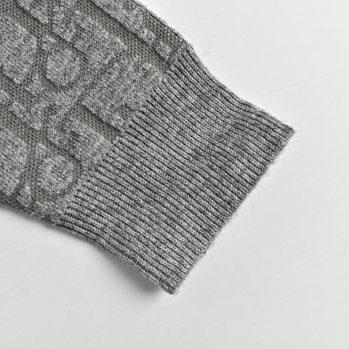 Dior 26SS Oblique Full-Coverage Jacquard Knit Zip Hoodie – Grey – Unisex 624G28A2E37-X8330