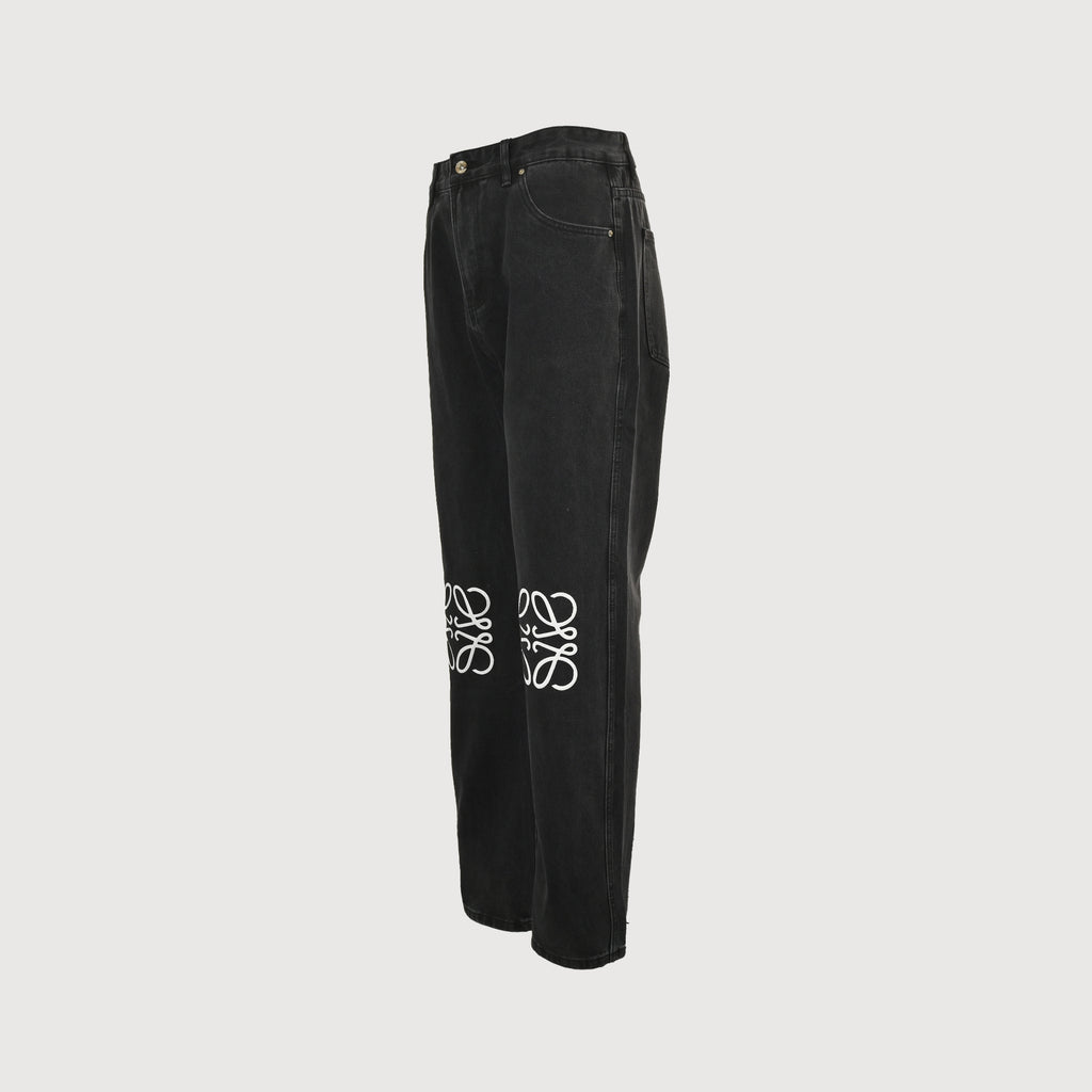 Loewe Anagram Japanese Selvedge Denim Jeans – Black – Unisex  R5200823-BLK