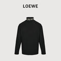 Loewe FW26 LOEWE Letter-Collar Drop-Shoulder Cotton Turtleneck – BlackS359Y23XBC-1100