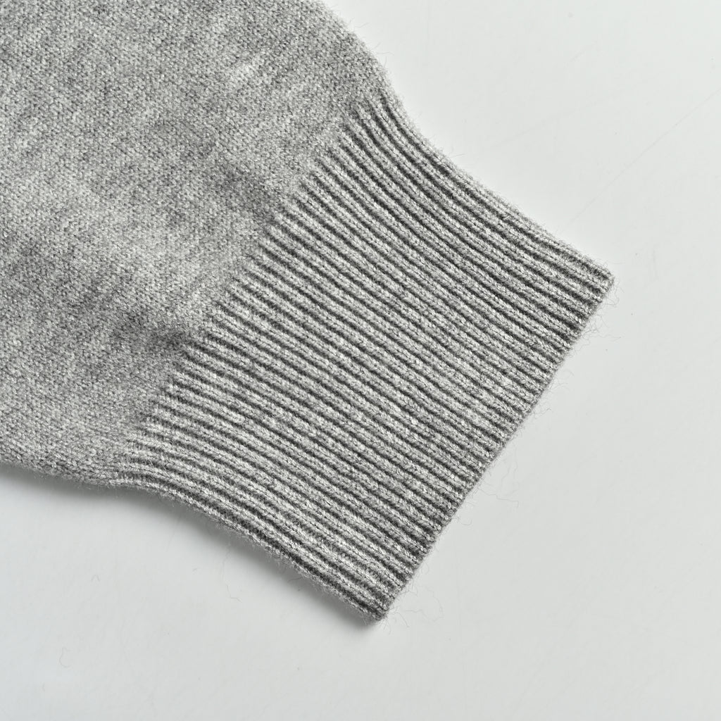 Brunello Cucinelli 100% Cashmere Dual Two-Way Zip Stand-Collar Cardigan – GreyM2200106-COW55