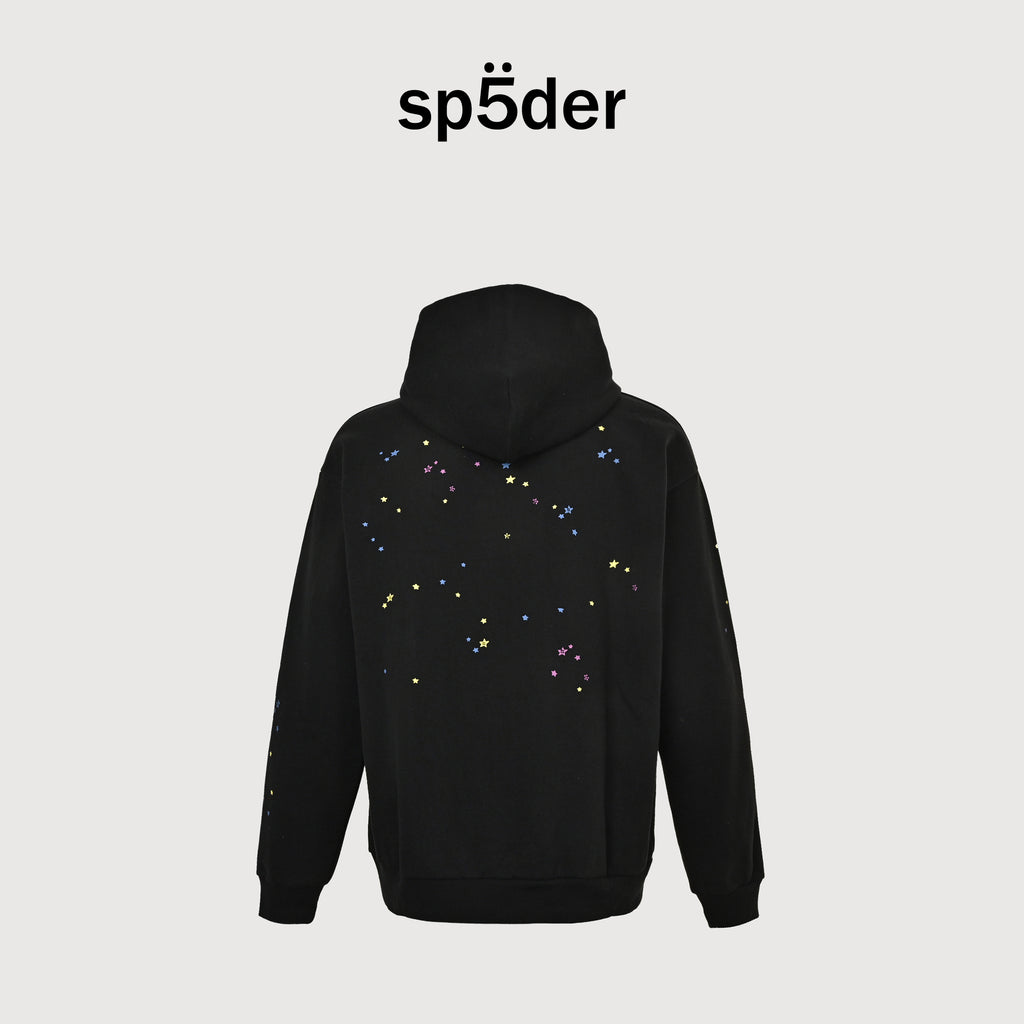 SP5DER Logo Letter Puff Print Hoodie – Black – Unisex SP5-XHDS-0054