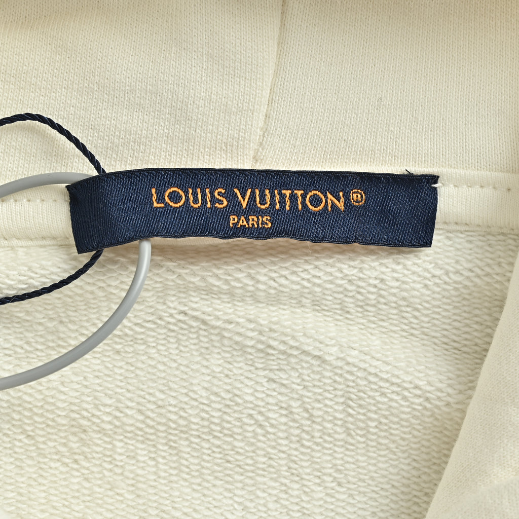 Louis Vuitton FW26 Monogram Reflective 3D Embossed Zip Hoodie – Ecru – Men’s1AKOX4