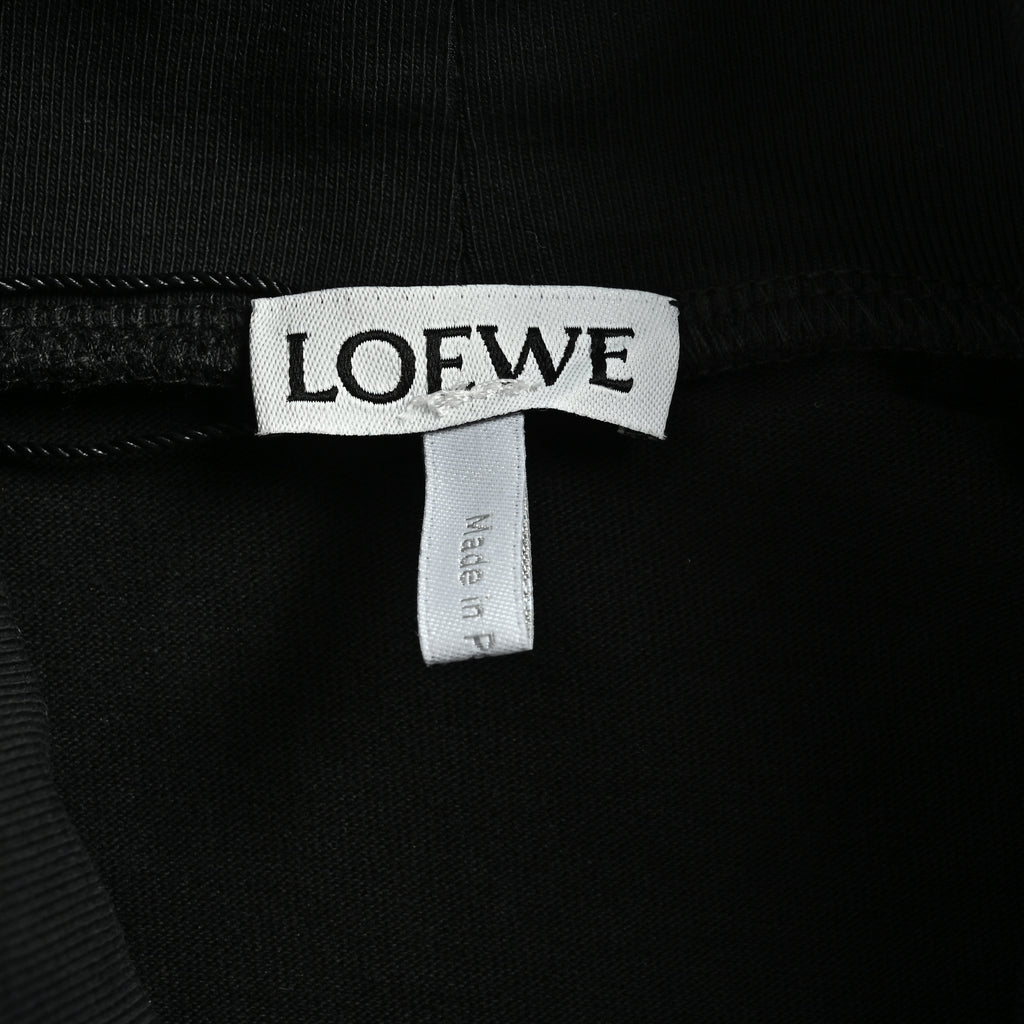 Loewe FW26 LOEWE Letter-Collar Drop-Shoulder Cotton Turtleneck – BlackS359Y23XBC-1100