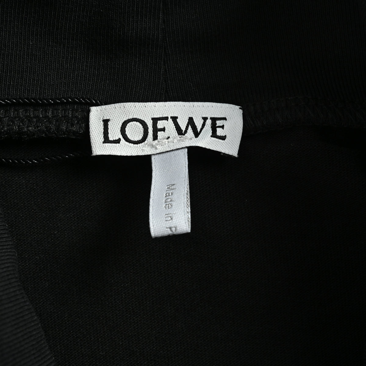 Loewe FW26 LOEWE Letter-Collar Drop-Shoulder Cotton Turtleneck – BlackS359Y23XBC-1100