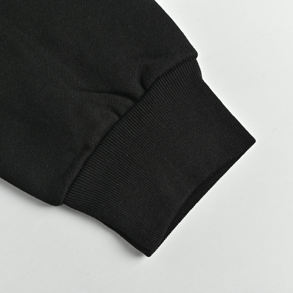 SP5DER Logo Letter Puff Print Hoodie – Black – Unisex SP5-XHDS-0054
