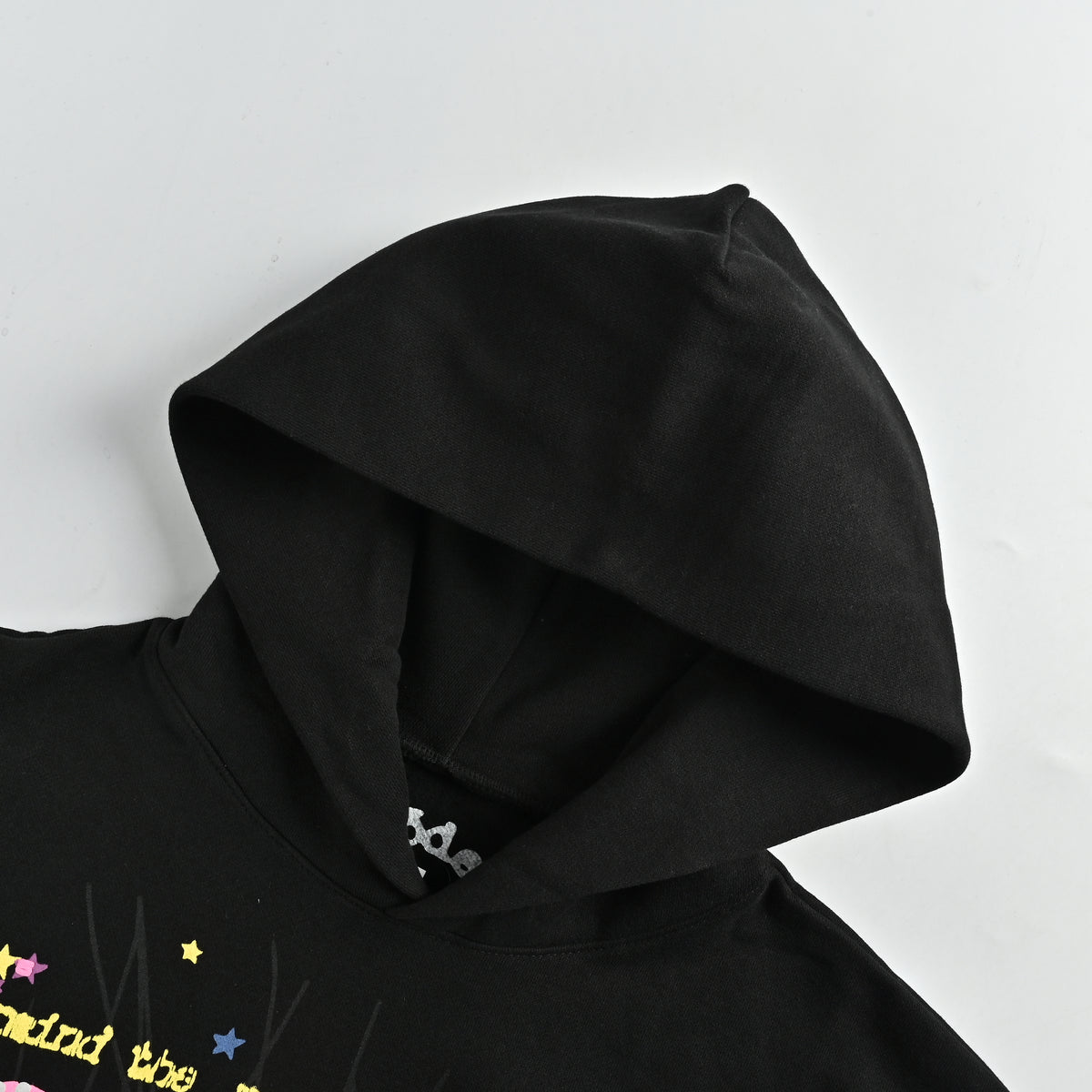 SP5DER Logo Letter Puff Print Hoodie – Black – Unisex SP5-XHDS-0054
