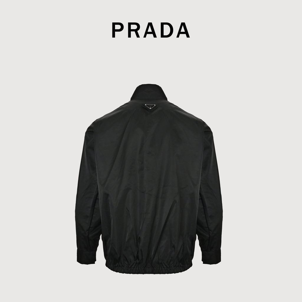 Prada Back Triangle-Logo High-Collar Jacket – Black – Men’sYS8400911