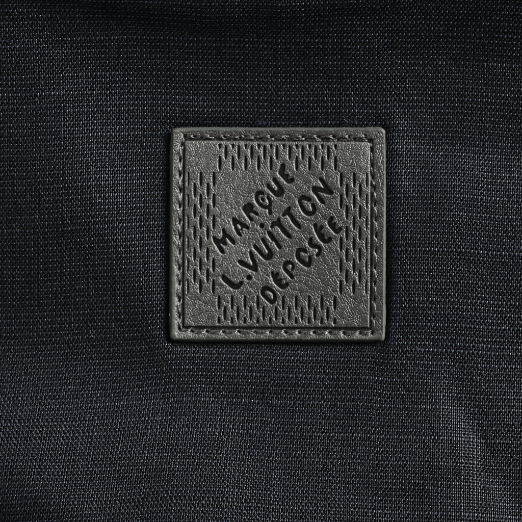 Louis Vuitton FW26 Damier Leather-Pocket Linen-Blend Slub-Weave Zip Jacket – Black 1AK6G3