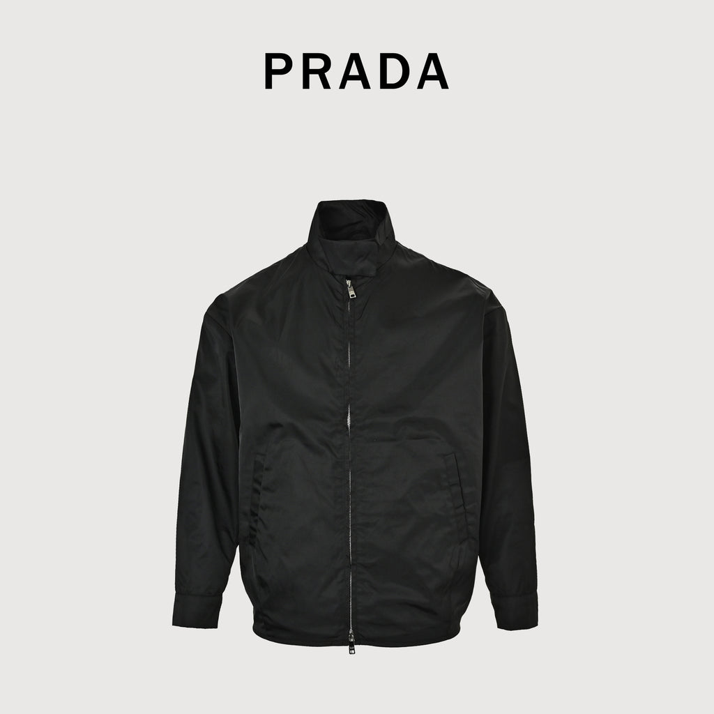 Prada Back Triangle-Logo High-Collar Jacket – Black – Men’sYS8400911