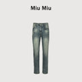 Miu Miu Japanese Selvedge Vintage-Washed Slim Straight Denim Jeans – Unisex  XM5201115