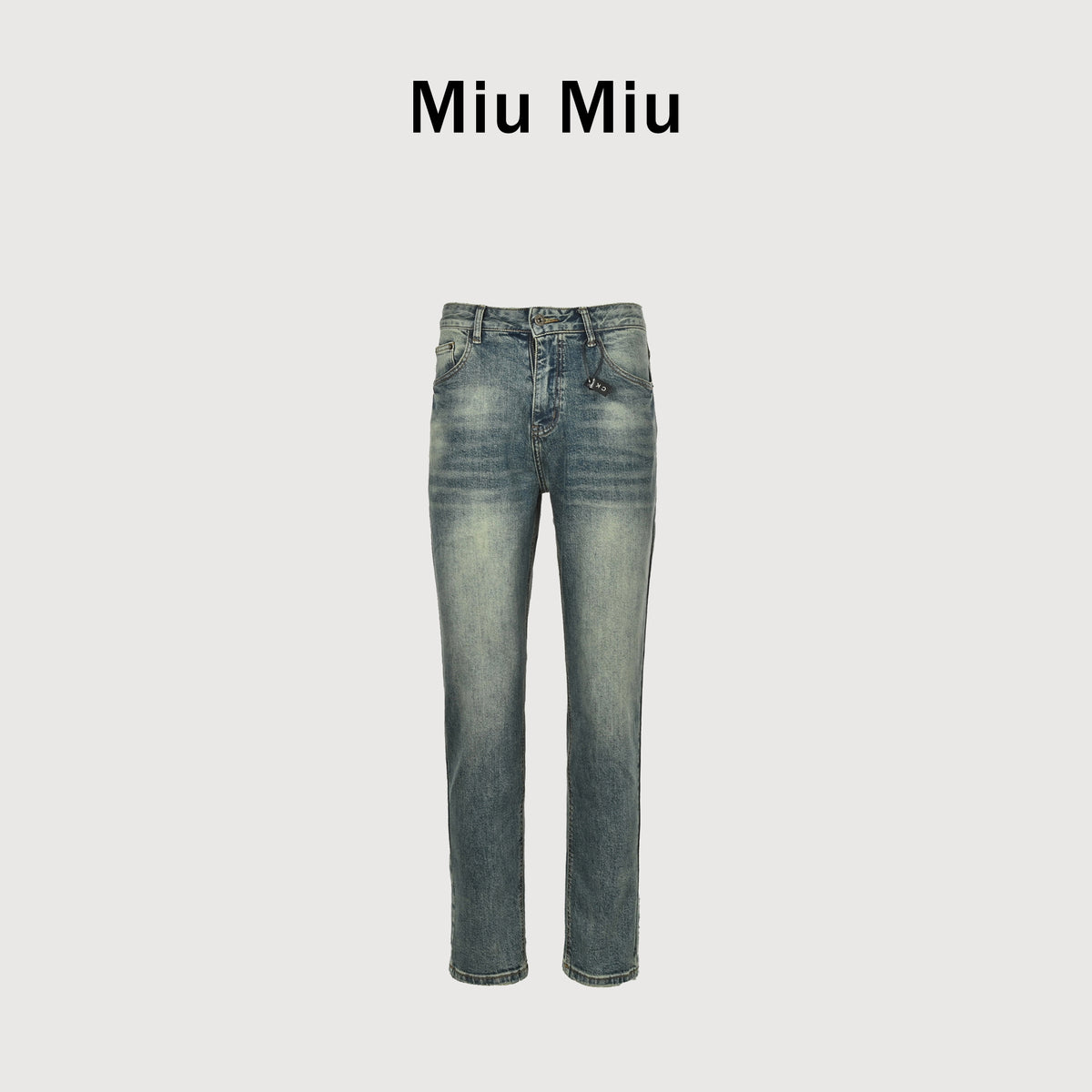 Miu Miu Japanese Selvedge Vintage-Washed Slim Straight Denim Jeans – Unisex  XM5201115
