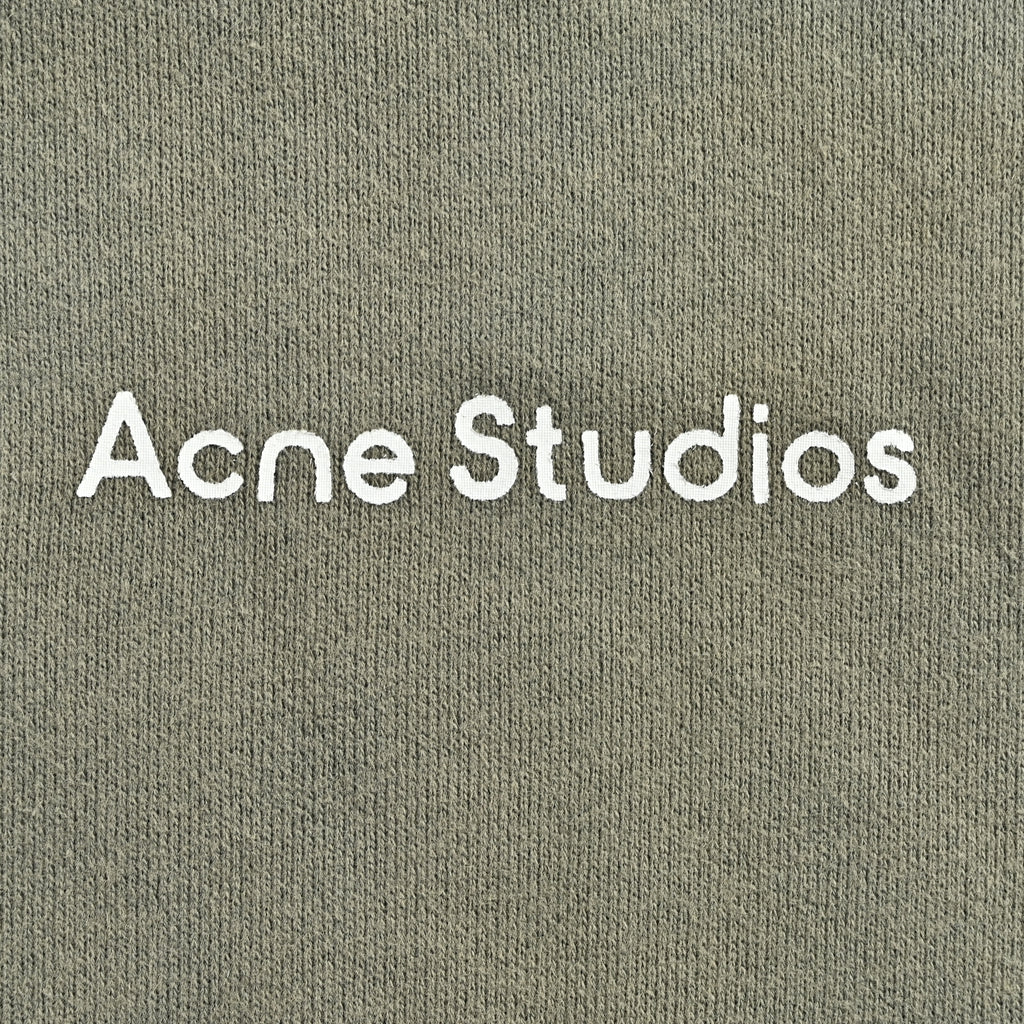 Acne Studios SS26 Mid-Summer Capsule Acid-Wash Spray-Distressed Zip Hoodie – Sage GreenCI0218-BHR