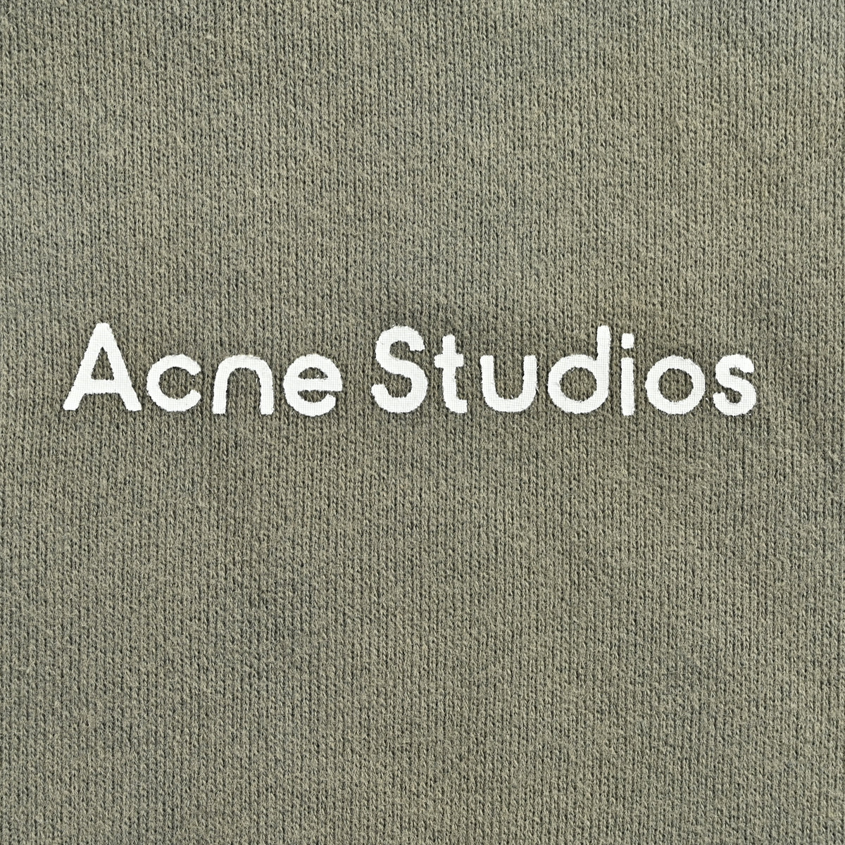 Acne Studios SS26 Mid-Summer Capsule Acid-Wash Spray-Distressed Zip Hoodie – Sage GreenCI0218-BHR