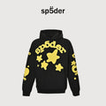 SP5DER Yellow Star Puff Print Hoodie – Black – Unisex HH5200904