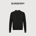 Burberry BBR Striped-Cuff Crewneck Sweater – Black – Unisex80332011