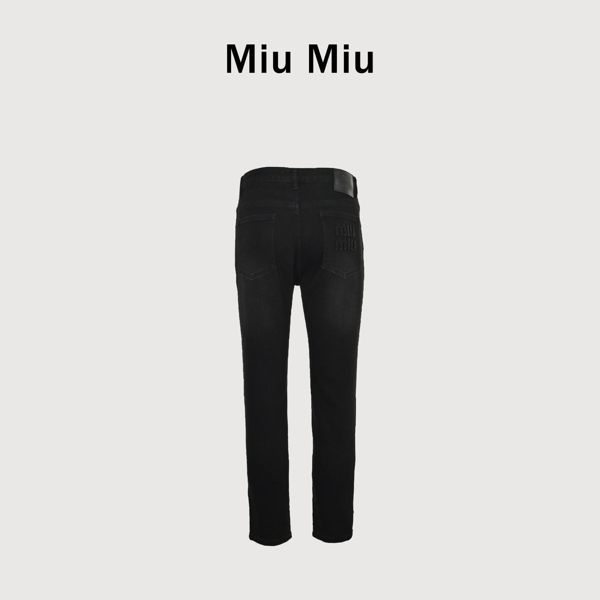 Miu Miu Japanese Selvedge Slim Straight Denim Jeans – Black – Unisex XM5201115-BLK