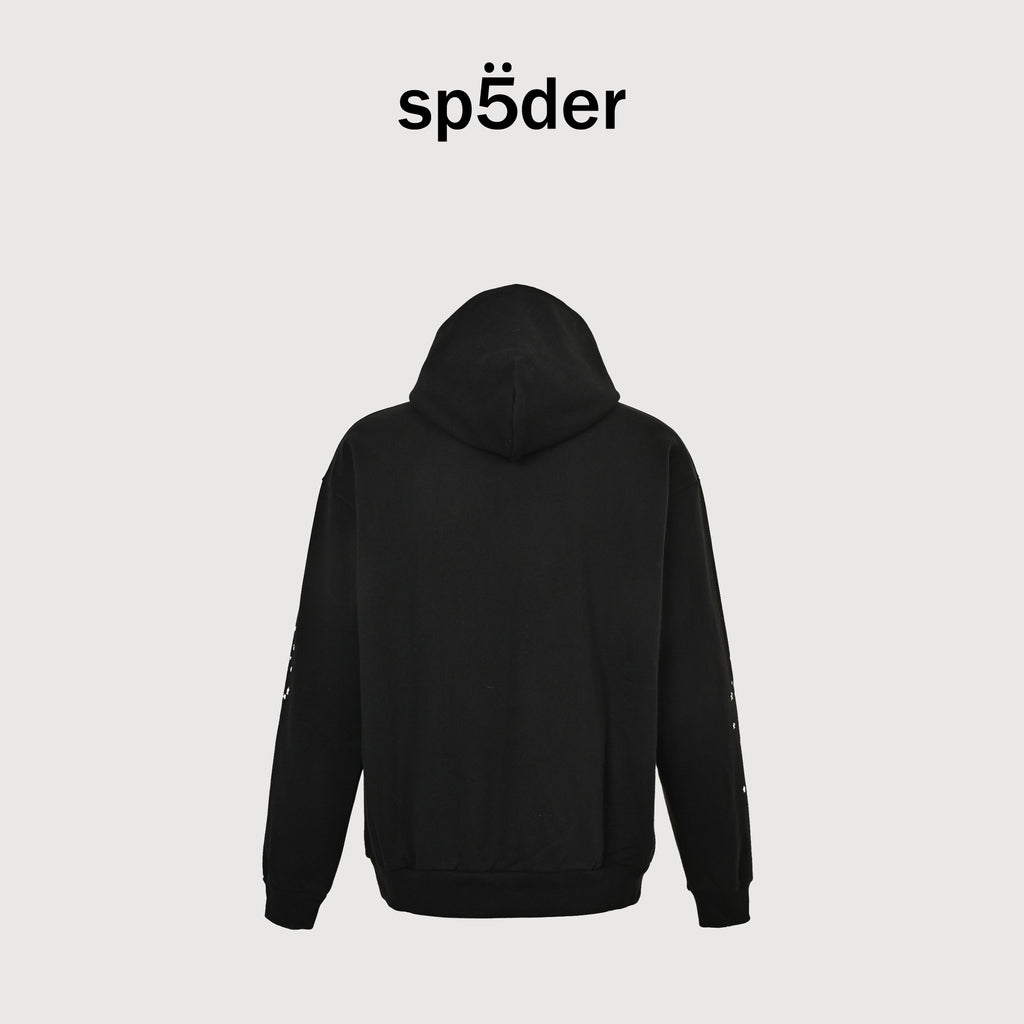 SP5DER Spider-Web Puff Print Hoodie – Black – Unisex SP5-OGWBLK-HD