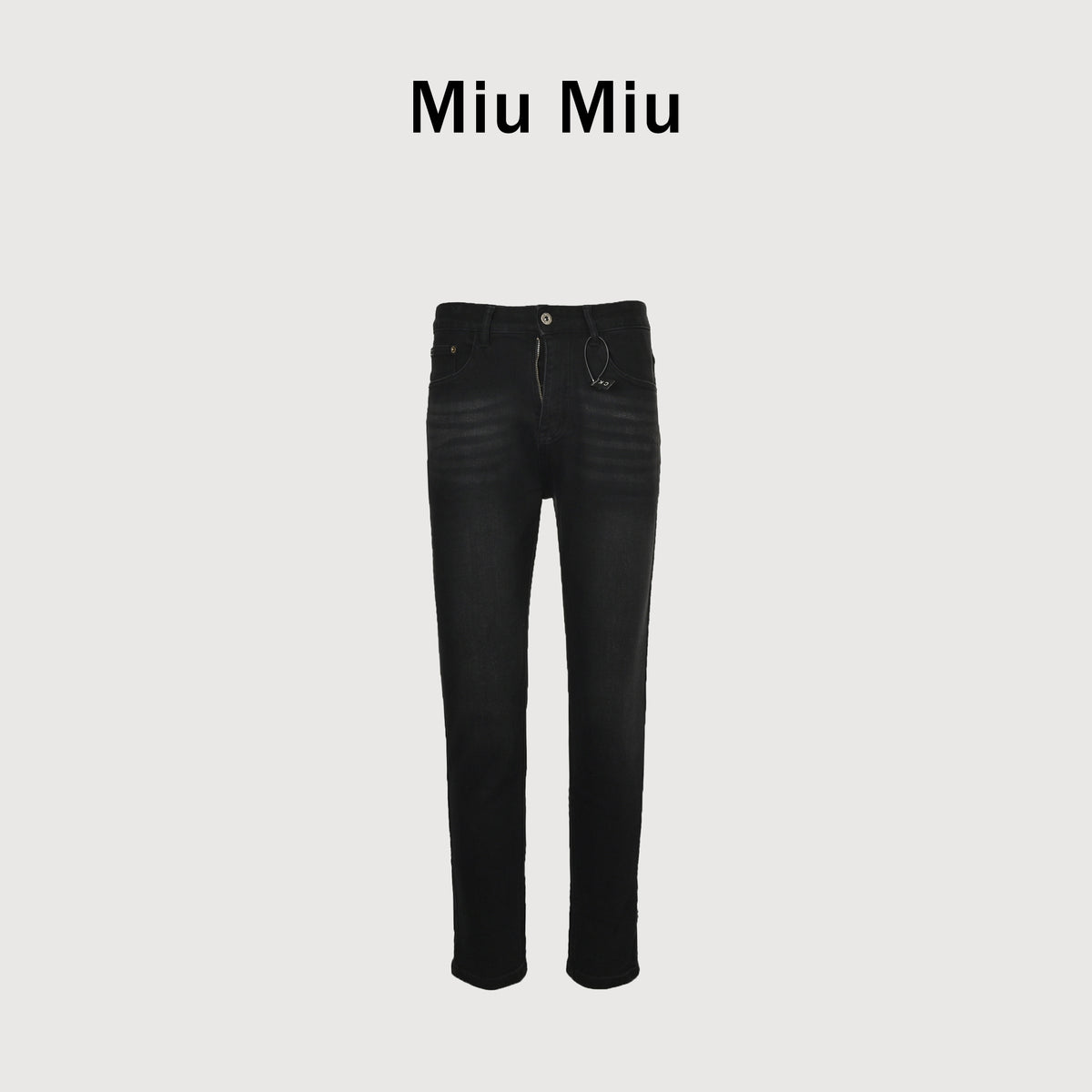 Miu Miu Japanese Selvedge Slim Straight Denim Jeans – Black – Unisex XM5201115-BLK