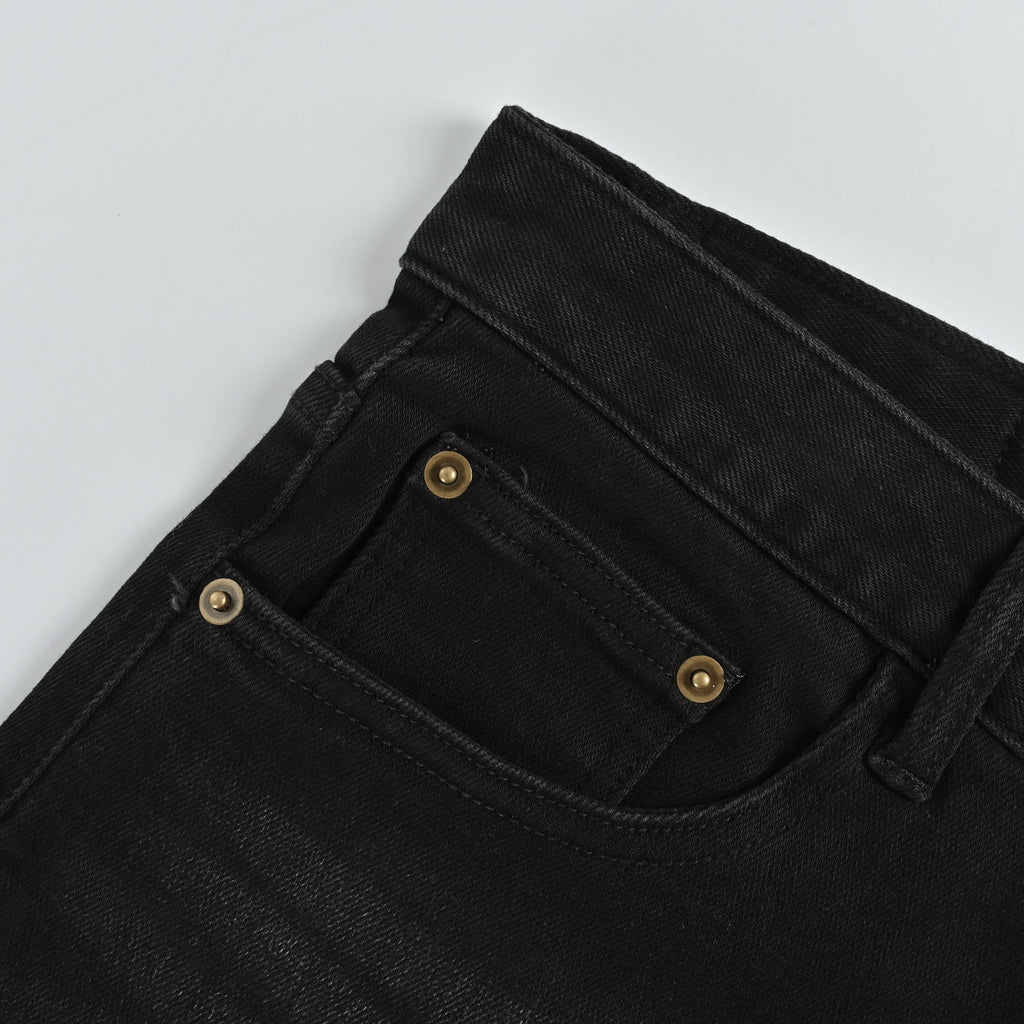Miu Miu Japanese Selvedge Slim Straight Denim Jeans – Black – Unisex XM5201115-BLK