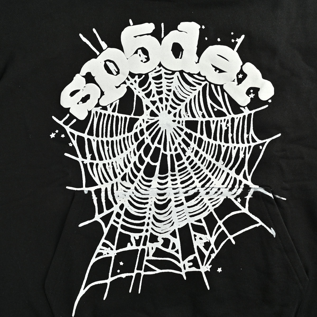 SP5DER Spider-Web Puff Print Hoodie – Black – Unisex SP5-OGWBLK-HD
