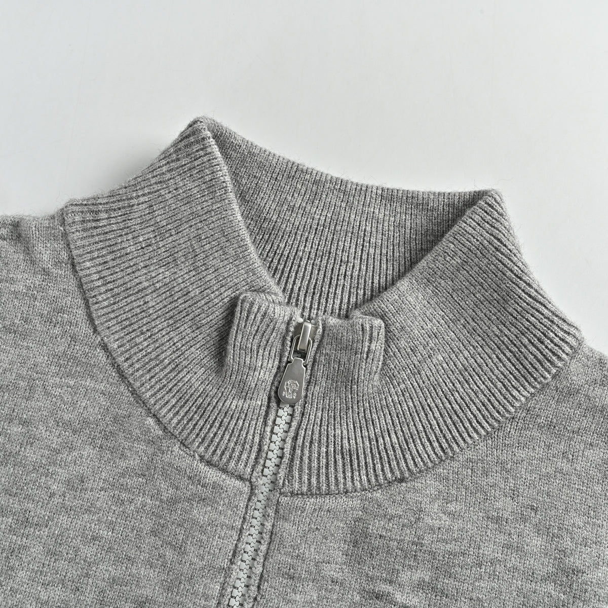 Brunello Cucinelli 100% Cashmere Dual Two-Way Zip Stand-Collar Cardigan – GreyM2200106-COW55