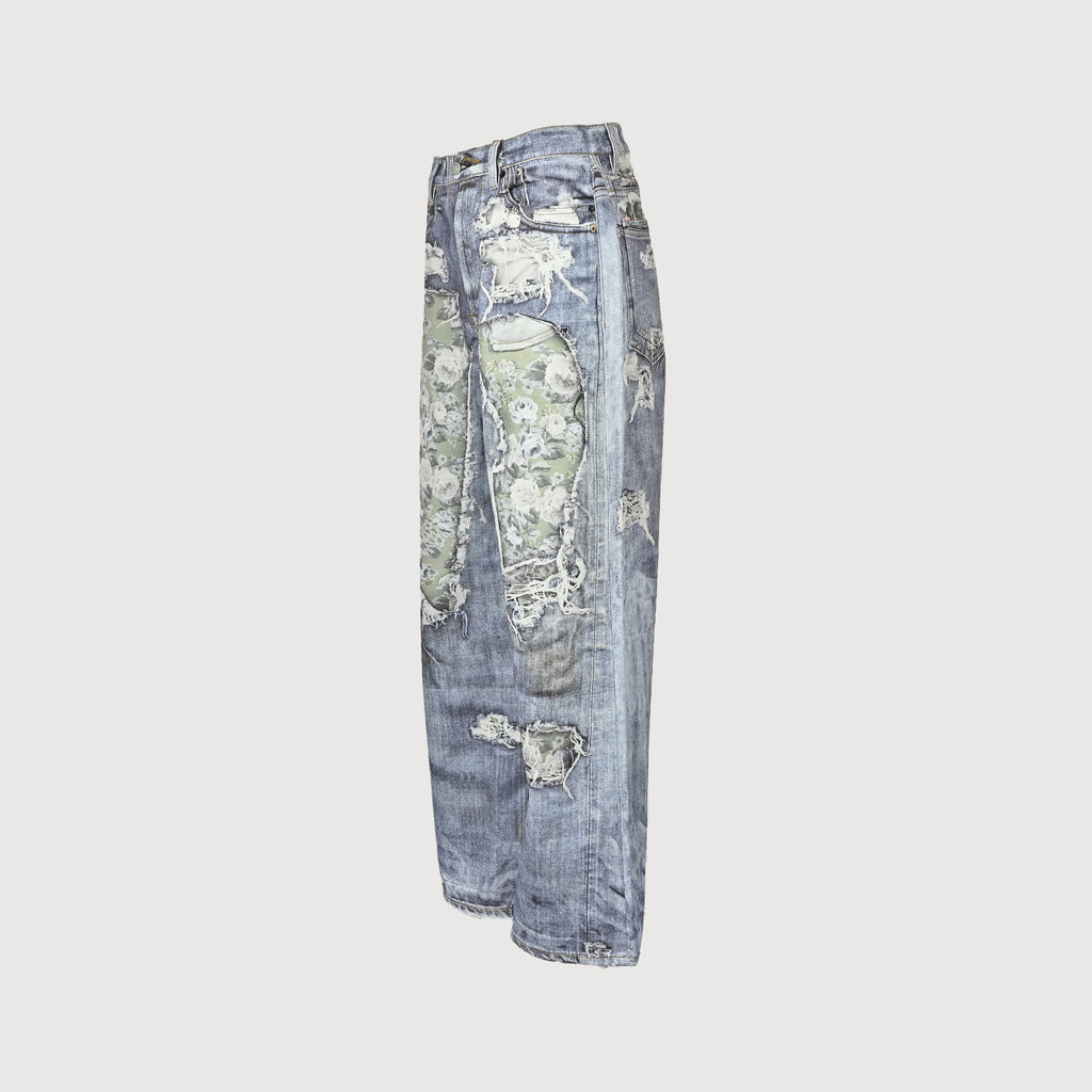 Acne Studios 3D Digital Floral Print Wide-Leg Denim Jeans – Unisex NP5800524